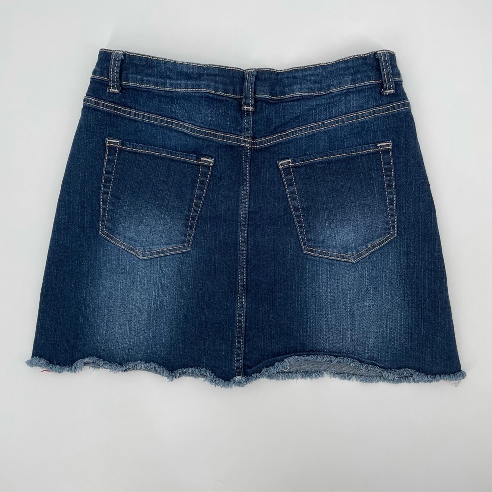 NOBO Denim Mini Skirt with Red Striped Seams - Picture 9 of 13